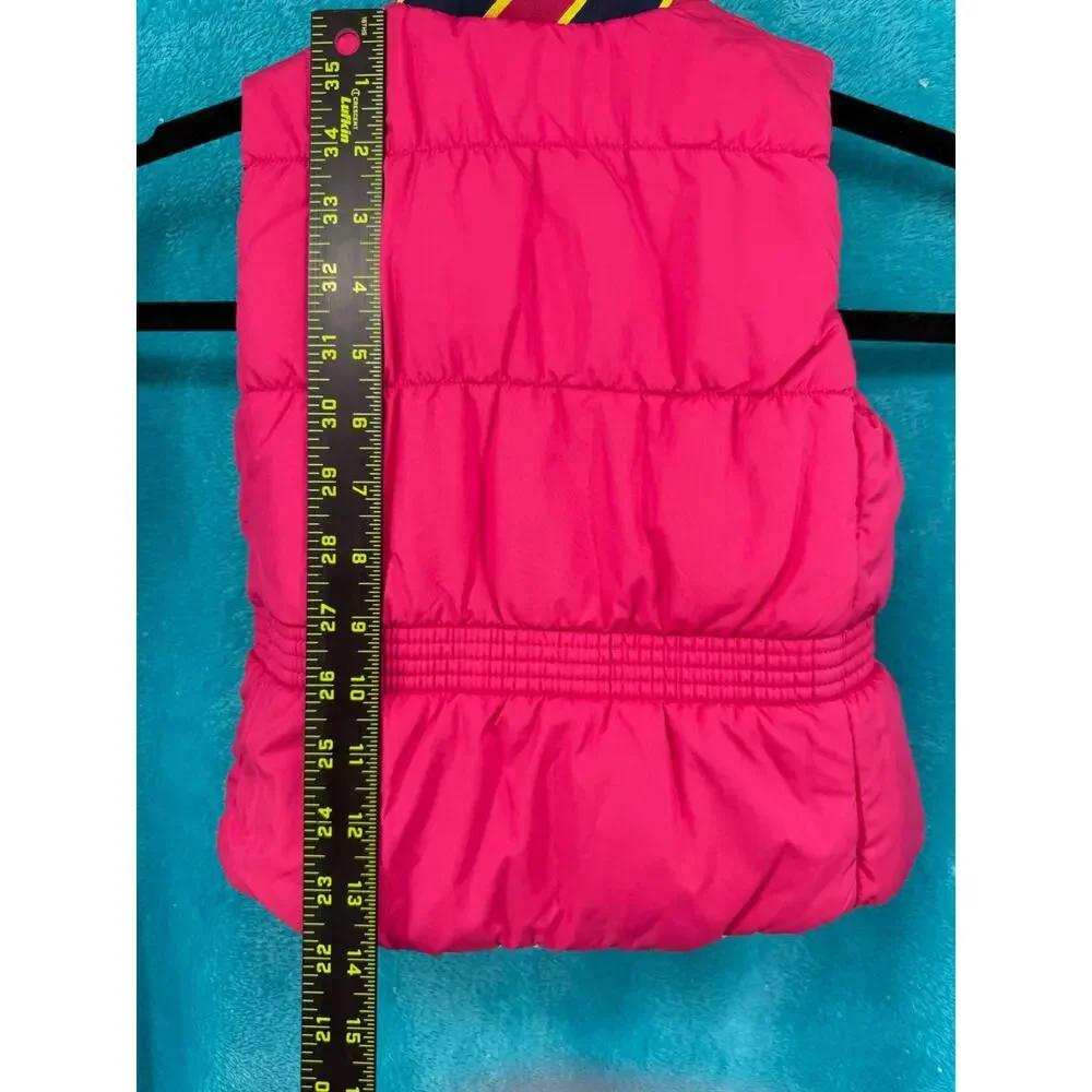 Ralph Lauren Baby Girl Reversible Puffer Vest 18M White Pink Down Filled Polo